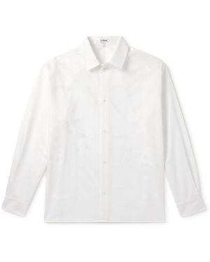 Loewe Anagram Logo-Jacquard Cotton-Twill Shirt - White