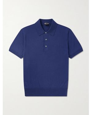 Tom Ford Cotton Polo Shirt - Blue