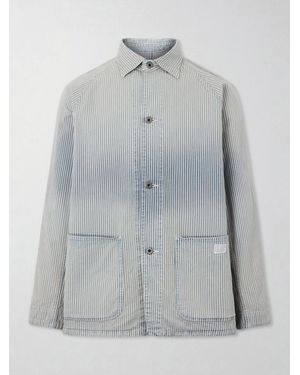 Kapital Liberty Striped Denim Overshirt - Grey
