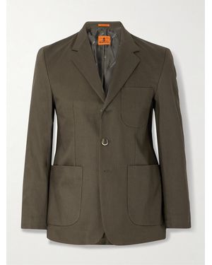 Barena Cotton-Twill Suit Jacket - Green