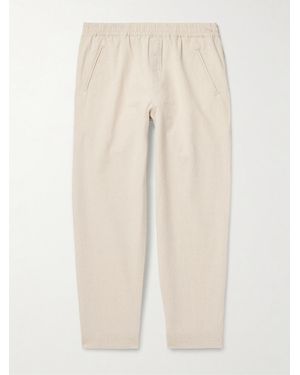 Folk Drawcord Assembly Straight-Leg Linen And Cotton-Blend Trousers - Natural