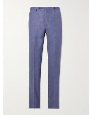 Sid Mashburn Slim-Fit Wool-Hopsack Trousers - Blue