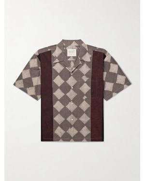 Kardo Rohit Convertible-Collar Printed Cotton Shirt - Brown