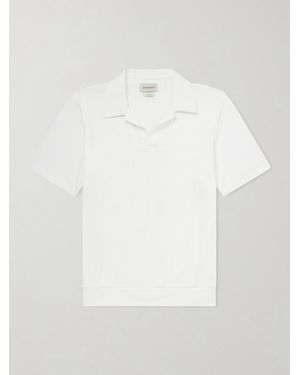 Oliver Spencer Westcott Open-Collar Organic Cotton Polo Shirt - White