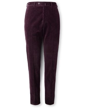 De Petrillo Slim-fit Stretch-cotton Corduroy Suit Pants - Purple