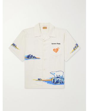 Human Made Camp-collar Printed Poplin Shirt - White