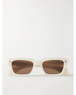 Jacques Marie Mage Ashcroft Rectangular-Frame Acetate Sunglasses - Natural
