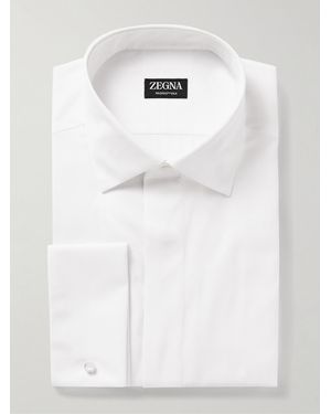 ZEGNA Trofeotm Cotton And Silk-blend Poplin Shirt - White