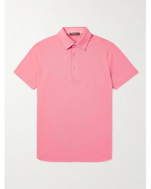 Loro Piana Cotton-Piqué Polo Shirt - Pink