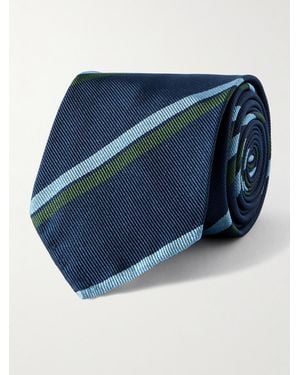 Sid Mashburn 8Cm Striped Silk-Twill Tie - Blue