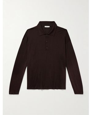 The Row Djon Wool Polo Shirt - Black