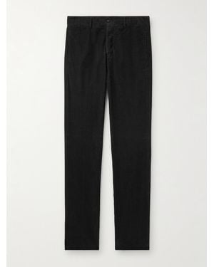 Massimo Alba Straight-Leg Cotton-Corduroy Trousers - Black