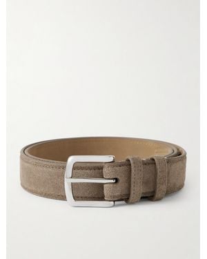 George Cleverley 3Cm Suede Belt - Natural