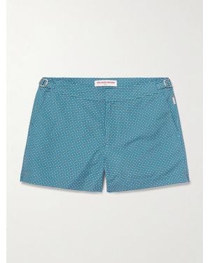 Orlebar Brown Springer Glaze Slim-Fit Short-Length Printed Recycled Swim Shorts - Blue