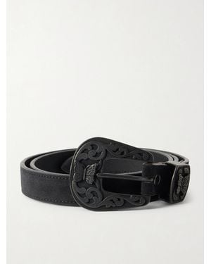 Needles Papillon 2.5cm Suede Belt - Schwarz