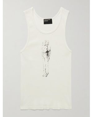 Enfants Riches Deprimes Bad Professor Logo-Print Ribbed Cotton Tank Top - White