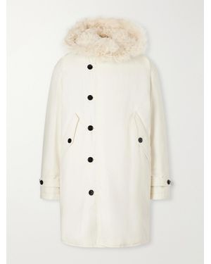 TOTEME Hooded Shearling-Lined Cotton-Ripstop Parka - Natural