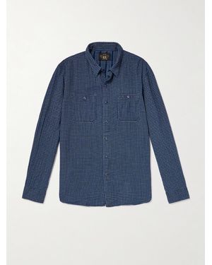 RRL Harvest Checked Cotton Shirt - Blue