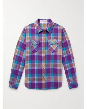 God's True Cashmere Checked Cashmere Shirt - Blue