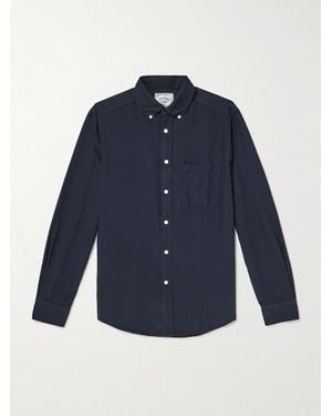 Portuguese Flannel Belavista Button-Down Collar Cotton Shirt - Blue