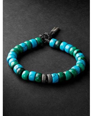 Carolina Bucci Forte Beads And Blackened, And Malachite Bracelet - Blue