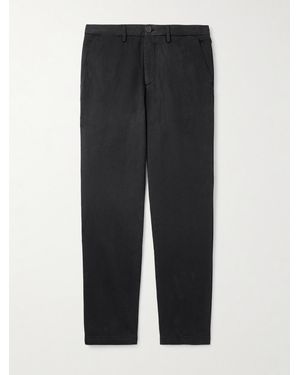 MR P. Samuel Straight-leg Organic Cotton-blend Twill Chinos - Black