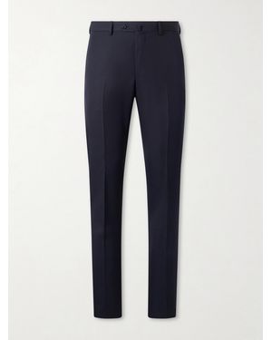 Caruso Straight-Leg Twill Suit Trousers - Blue