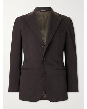 Saman Amel Cotton-blend Twill Suit Jacket - Black