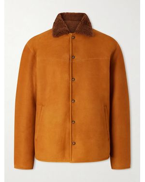 A.PRESSE Shearling Jacket - Orange