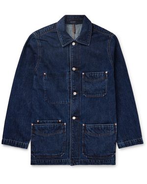 Drake's Selvedge Denim Jacket - Blue
