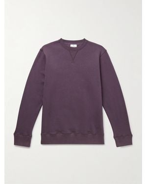 Kingsman Cotton And Cashmere-Blend Jersey Sweatshirt - Purple