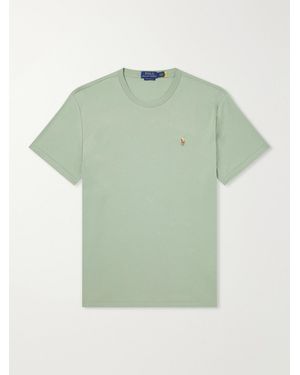 Polo Ralph Lauren Logo-embroidered Cotton-jersey T-shirt - Green