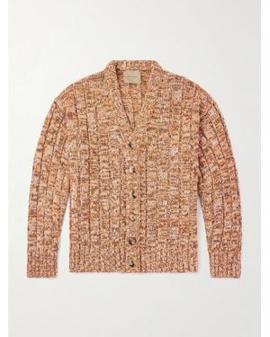 Federico Curradi Ribbed Mulberry Silk Cardigan - Natur