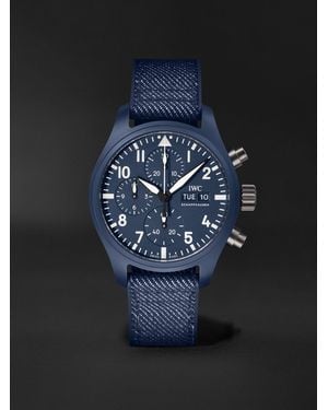 IWC Schaffhausen Pilot's Top Gun Oceana Automatic Chronograph 41.9Mm Ceramic, Webbing And Rubber Watch, Ref. No. Iwiw389404 - Blue