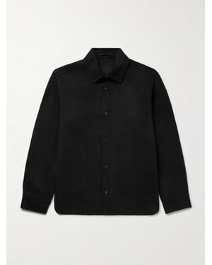 MR P. Double-Faced Wool And Cashmere-Blend Felt Overshirt - Black