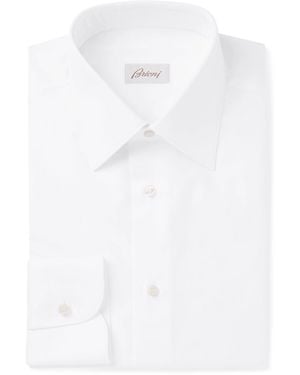 Brioni Slim-Fit Cotton-Poplin Shirt - White