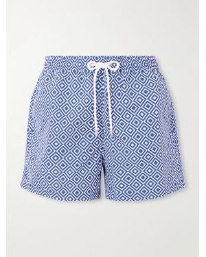 Frescobol Carioca Rio Straight-leg Mid-length Recycled Swim Shorts - Blue