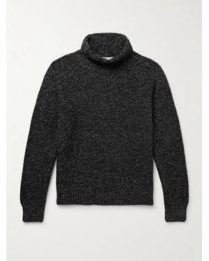 Inis Meáin Organic Cashmere Rollneck Sweater - Black