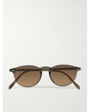 Oliver Peoples Riley Sun Round-frame Acetate Sunglasses - Natural