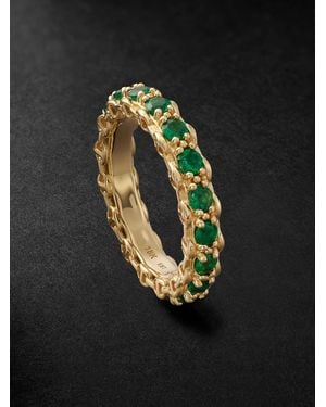 Hoorsenbuhs 3mm Infinite 18-karat Gold Emerald Ring - Black
