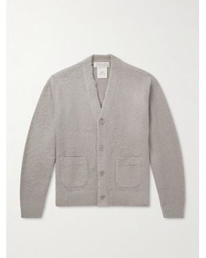 Remi Relief Brushed-Knit Cardigan - Grey
