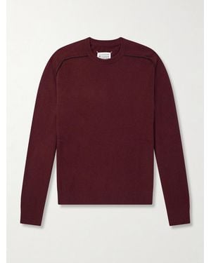 Maison Margiela Knitted Wool Sweater - Red
