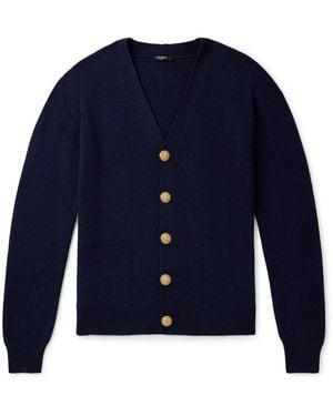 Balmain Recycled-cashmere Cardigan - Blue