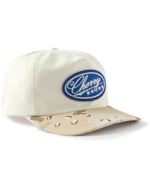 CHERRY LA Logo-Appliquéd Camouflage-Print Cotton-Twill Baseball Hat - Blue