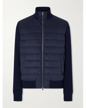 Herno Quilted Twill Down Jacket - Blue