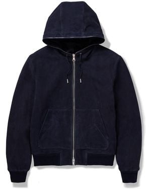 MR P. Suede Hoodie - Blue