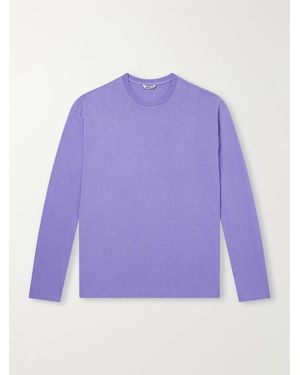 AURALEE Cotton-Jersey T-Shirt - Purple