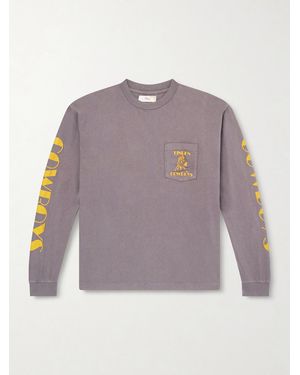 CHERRY LA Cowboys Printed Cotton-jersey T-shirt - Purple