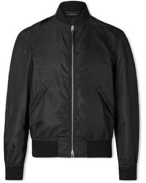 Tom Ford Silk Bomber Jacket - Black