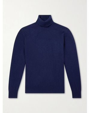 Brunello Cucinelli Alpaca-Blend Rollneck Jumper - Blue